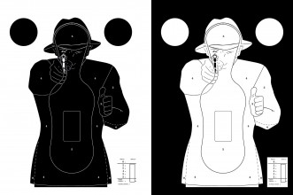 Photo A52291-V 100 targets Silhouette Police 51 x 71 cm