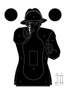 A52291-CARTON DE 100 CIBLES SILHOUETTE POLICE Photo A52291-CARTON DE 100 CIBLES SILHOUETTE POLICE