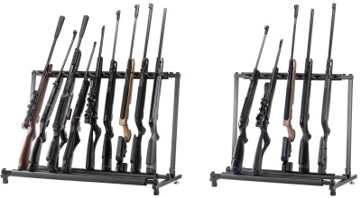 Vertical metal gun rack