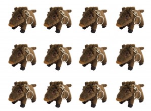 A56007-2 Porte clefs peluche sanglier Photo A56007-2 Porte clefs peluche sanglier
