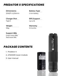 A60024-6 Silencieux traceur PREDATOR X ACETECH Photo A60024-6 Silencieux traceur PREDATOR X ACETECH