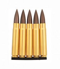 Set of 5 dummy bullets for KAR98 with clip