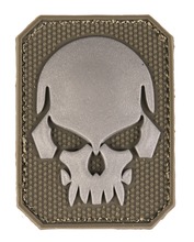 PVC Patch Skull OD Green 6 x 4.5cm