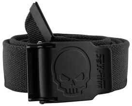 Ceinture Noire boucle tête de mort Miltec