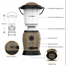 A61654-3 Lanterne camping SKYWOODS  500 Lumens Photo A61654-3 Lanterne camping SKYWOODS  500 Lumens