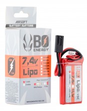 1 stick batterie Lipo 2S 7.4V 1000mAh 25C Peq
