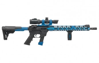 Photo A67018-2 Grip Super slim M-LOK avec inserts rouge et bleu