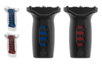 A67019-1 Grip Super slim Keymod avec inserts rouge et bleu Photo A67019-1 Grip Super slim Keymod avec inserts rouge et bleu