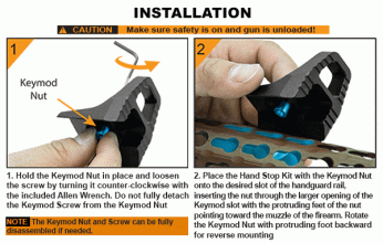 A67047-9 Grip UTG garde main pour système Keymod Photo A67047-9 Grip UTG garde main pour système Keymod