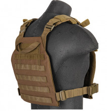 Photo A68611-01 Gilet léger Plate carrier Coyotte Brown 1000D Lancer Tactical