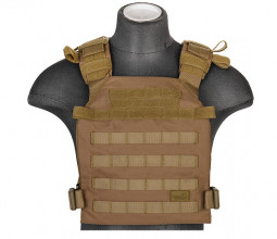 Photo A68611-02 Gilet léger Plate carrier Coyotte Brown 1000D Lancer Tactical