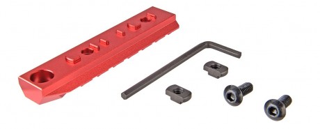 Photo A68767-2 Rail Keymod 7 slots avec attache sangle QD Rouge