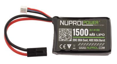 Photo BATTERIE MICRO LIPO POWER 7,4 V 1500 MAH  20 C PEQ