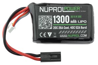 Photo BATTERIE MICRO LIPO POWER 11,1 V 1300 MAH  20 C PEQ