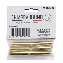ACP001C Set of 6 Shells 4,5mm steel bbs / pellets for Rhino Co2 Photo ACP001C Set of 6 Shells 4,5mm steel bbs / pellets for Rhino Co2