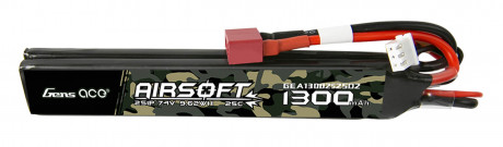 Photo BAT111-01 Airsoft battery Gen Ace Lipo 7.4V 25C 1300mAh 2S1P