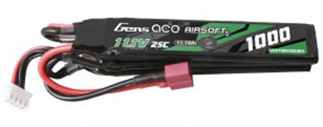 Photo BAT112-2 Batterie 11.1v 1000 mah 3 sticks T-Dean Genspow