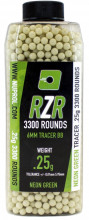 Photo BB9133-Billes RZR 0.25g bouteilles 3300bb TRACER vertes - Nuprol