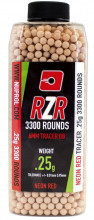 Photo BB9134-Billes RZR 0.25g bouteilles 3300bb TRACER rouges - Nuprol