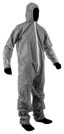 Gray disposable coverall