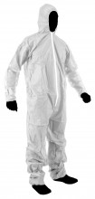 Adult white disposable coverall