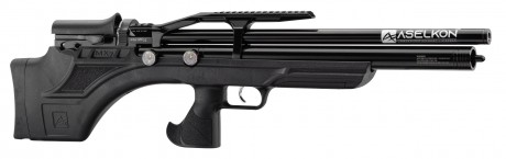 Photo CA6505-1 Carabine à air PCP Aselkon MX7-S 41J Régulateur Jet Black Cal. 5.5