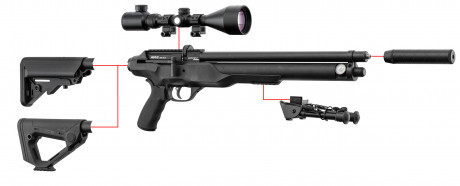 CA6602-07 Carabine PCP Macavity Arms M2 calibre 5.5mm / .22 Photo CA6602-07 Carabine PCP Macavity Arms M2 calibre 5.5mm / .22