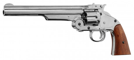 CD1008NQ-01 Réplique décorative Denix de Revolver Smith & Wesson 1869 nickelé Photo CD1008NQ-01 Réplique décorative Denix de Revolver Smith & Wesson 1869 nickelé