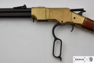 CD1030L-03 Réplique décorative Denix du fusil Henry de la Guerre de Sécession. Photo CD1030L-03 Réplique décorative Denix du fusil Henry de la Guerre de Sécession.