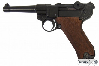 CD11432-01 Pistolet Denix Luger P08 Parabellum crosse bois Photo CD11432-01 Pistolet Denix Luger P08 Parabellum crosse bois