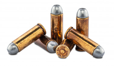 Photo CDBA62-01.jpg Replicas dummy pistol bullets .45 USA 1880