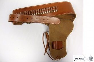 Photo CDCE121-07-Duplica Ceinturon avec un holster sherif pour revolver Western