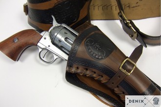 CDCE703-02-Ceinturon avec deux holster pour revolver Western Photo CDCE703-02-Ceinturon avec deux holster pour revolver Western