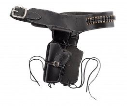 CDCE708 Black belt for 1 or 2 Western revolvers Photo CDCE708 Black belt for 1 or 2 Western revolvers