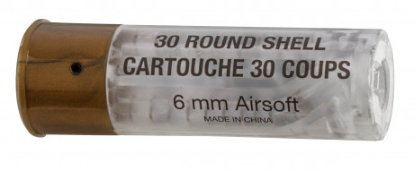 CLG3050B-08.jpg Pack de 6 cartouches Fusil à pompe airsoft BO/FABARM clear Photo CLG3050B-08.jpg Pack de 6 cartouches Fusil à pompe airsoft BO/FABARM clear