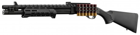 LG3032-01.jpg Réplique de fusil à pompe M870 Strike Industries noire Photo LG3032-01.jpg Réplique de fusil à pompe M870 Strike Industries noire