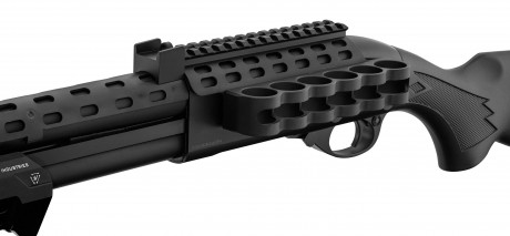 LG3032-04.jpg Réplique de fusil à pompe M870 Strike Industries noire Photo LG3032-04.jpg Réplique de fusil à pompe M870 Strike Industries noire