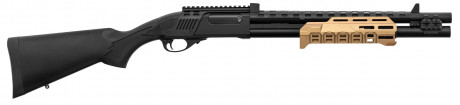 LG3033-07.jpg Réplique de fusil à pompe M870 Strike Industries noire et tan Photo LG3033-07.jpg Réplique de fusil à pompe M870 Strike Industries noire et tan