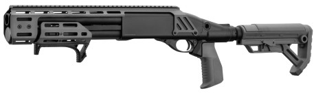 Photo LG3047G-02.jpg Réplique fusil à pompe A.T 8905 DOOMSDAY Grey Golden Eagle