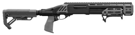 Photo LG3047G-03.jpg Réplique fusil à pompe A.T 8905 DOOMSDAY Grey Golden Eagle