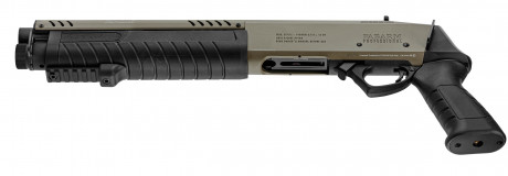 LG3056-09 Réplique fusil à pompe FABARM STF12 Short Initial TAN Gaz Photo LG3056-09 Réplique fusil à pompe FABARM STF12 Short Initial TAN Gaz