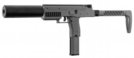 LG7057-01 Réplique airsoft Vorsk SMG VMP-1X gris avec silencieux 0.95J Photo LG7057-01 Réplique airsoft Vorsk SMG VMP-1X gris avec silencieux 0.95J