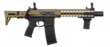 Photo LK9052-3 Réplique AEG LT-19 GEN2 Silencer PDW 1J Tan / Noir