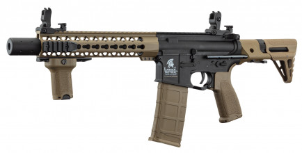 Photo LK9053-1 Réplique AEG LT-19 GEN2 Silencer PDW 1J Tan / Noir