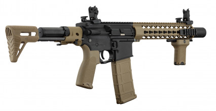 Photo LK9053-5 Réplique AEG LT-19 GEN2 Silencer PDW 1J Tan / Noir