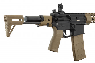 Photo LK9053-6 Réplique AEG LT-19 GEN2 Silencer PDW 1J Tan / Noir