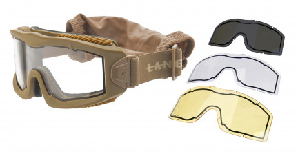 Airsoft Mask AERO Series Thermal tan 3 lenses