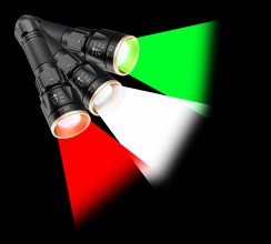 NUM129-12 Num'Axes Rechargeable Tactical Lamp 3 Led White-Red-Green Photo NUM129-12 Num'Axes Rechargeable Tactical Lamp 3 Led White-Red-Green