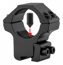Photo OP160-06.jpg RTI 25.4 mm mounting clamps - 11 mm rail - 2 screw tightening