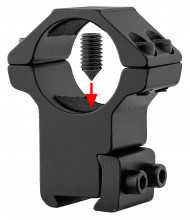 Photo OP161-06.jpg RTI 25.4 mm mounting clamps - 11 mm rail - 2 screw tightening